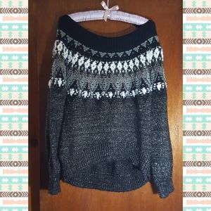 NWOT Express | metallic knit oversized sweater